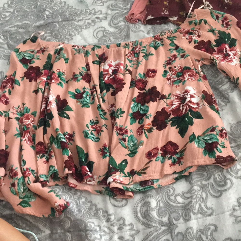 off the shoulder floral top